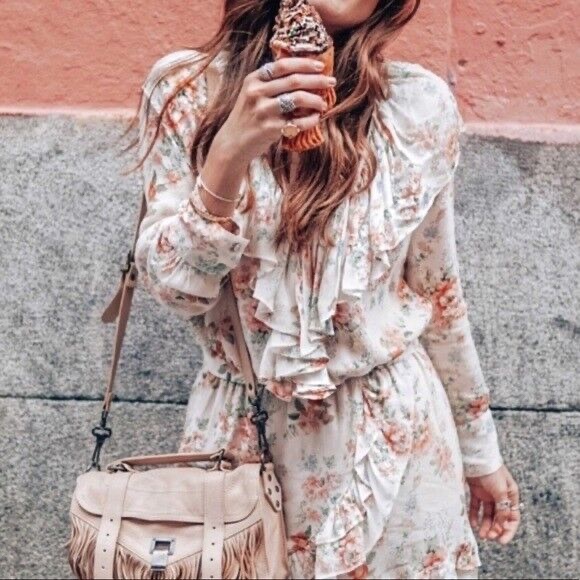 Zara Floral Ruffled Mini Skirt - Picture 4 of 14